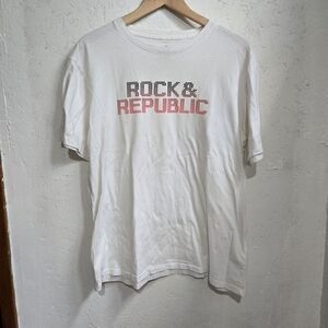 Rock & Republic | White Mens T-Shirt